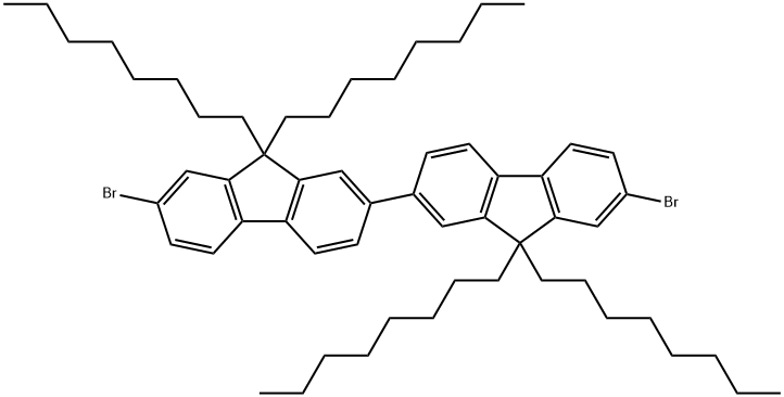 7,7'-dibromo-9,9,9',9'-tetraoctyl-9H,9'H-2,2'-bifluorene  Structure