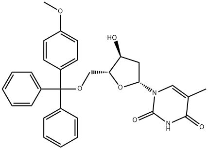 Thymidine, 5'-O-[(4-methoxyphenyl)diphenylmethyl]- Structure