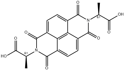 (2S,2'S)-2,2'-(1,3,6,8-tetraoxobenzo[lmn][3,8]phenanthroline-2,7(1H,3H,6H,8H)-diyl)dipropanoic acid Structure