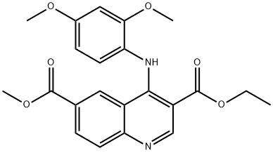 3-O-ethyl 6-O-methyl 4-(2,4-dimethoxyanilino)quinoline-3,6-dicarboxylate Structure