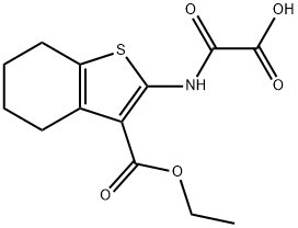 {[3-(ethoxycarbonyl)-4,5,6,7-tetrahydro-1-benzothiophen-2-yl]carbamoyl}formic acid Structure
