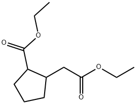 Cyclopentaneacetic acid, 2-(ethoxycarbonyl)-, ethyl ester 구조식 이미지