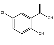 Benzoic acid, 5-chloro-2-hydroxy-3-methyl- Structure