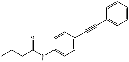 Butanamide, N-[4-(2-phenylethynyl)phenyl]- Structure