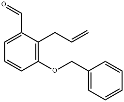 Benzaldehyde, 3-(phenylmethoxy)-2-(2-propen-1-yl)- Structure