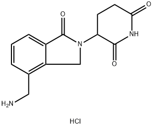3-(4-(aminomethyl)-1-oxoisoindolin-2-yl)piperidine-2,6-dione hydrochloride Structure