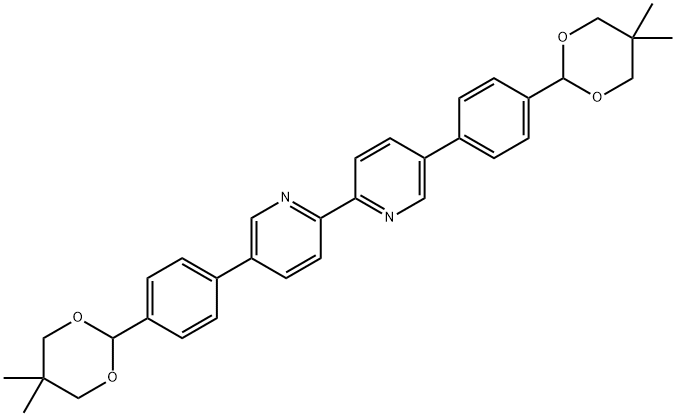 2,2'-Bipyridine, 5,5'-bis[4-(5,5-dimethyl-1,3-dioxan-2-yl)phenyl]- Structure