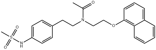 Acetamide, N-[2-[4-[(methylsulfonyl)amino]phenyl]ethyl]-N-[2-(1-naphthalenyloxy)ethyl]- Structure