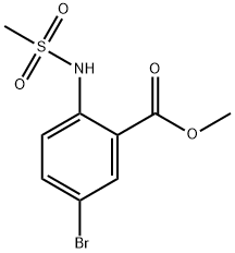 Benzoic acid, 5-bromo-2-[(methylsulfonyl)amino]-, methyl ester Structure