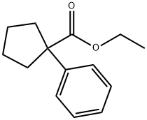 Cyclopentanecarboxylic acid, 1-phenyl-, ethyl ester Structure