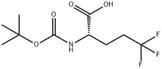 L-Norvaline, N-[(1,1-dimethylethoxy)carbonyl]-5,5,5-trifluoro- 구조식 이미지