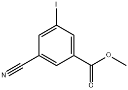 Benzoic acid, 3-cyano-5-iodo-, methyl ester Structure