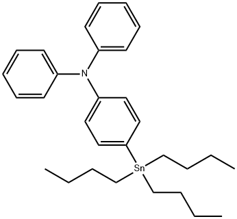 Benzenamine, N,N-diphenyl-4-(tributylstannyl)- Structure