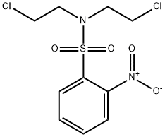 Benzenesulfonamide, N,N-bis(2-chloroethyl)-2-nitro- Structure