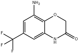 8-amino-6-(trifluoromethyl)-3,4-dihydro-2H-1,4-benzoxazin-3-one Structure