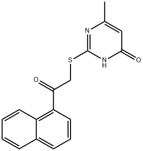 4(3H)-Pyrimidinone, 6-methyl-2-[[2-(1-naphthalenyl)-2-oxoethyl]thio]- 구조식 이미지