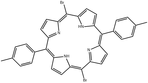 5,15-(di-p-tolyl)-10,20-(dibromo)porphyrin Structure