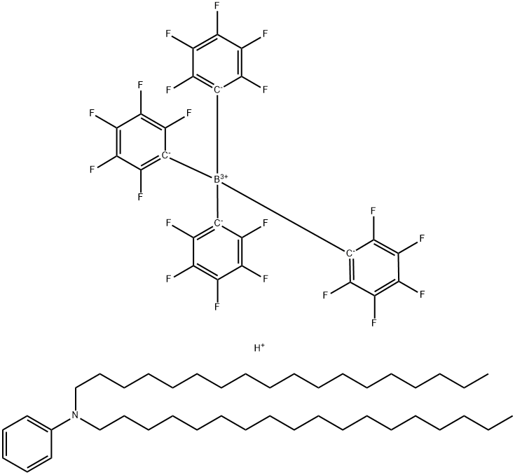 N,N-Dioctadecylanilinium tetrakis(pentafluorophenyl)borate 구조식 이미지