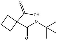 1,1-Cyclobutanedicarboxylic acid, 1-(1,1-dimethylethyl) ester Structure