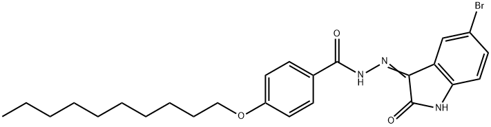 N'-(5-bromo-2-oxoindol-3-yl)-4-decoxybenzohydrazide Structure