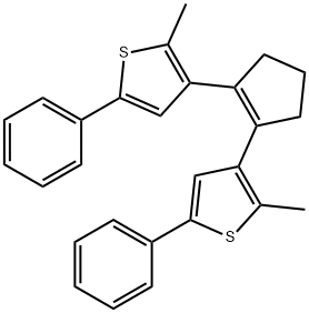 Thiophene, 3,3'-(1-cyclopentene-1,2-diyl)bis[2-methyl-5-phenyl- 구조식 이미지