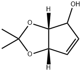 4H-Cyclopenta-1,3-dioxol-4-ol, 3a,6a-dihydro-2,2-dimethyl-, (3aR,6aS)- 구조식 이미지