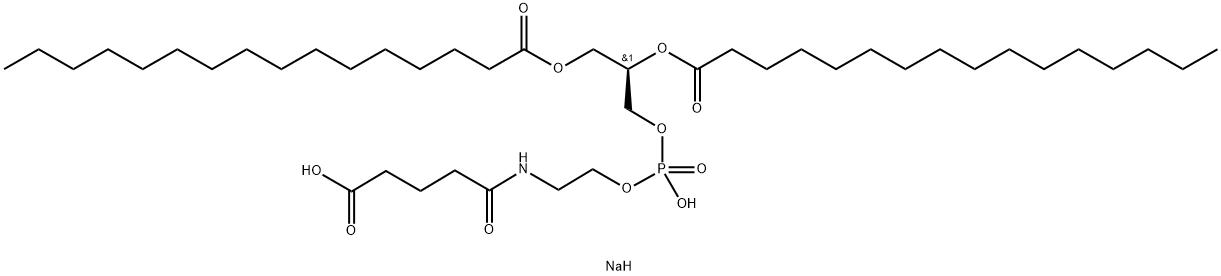 1,2-dipalMitoyl-sn-glycero-3-phosphoethanolaMine-N-(glutaryl) (sodiuM salt) Structure