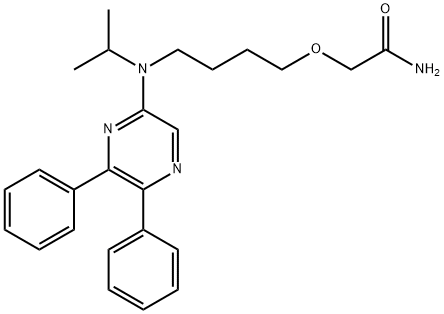 Acetamide, 2-[4-[(5,6-diphenyl-2-pyrazinyl)(1-methylethyl)amino]butoxy]- 구조식 이미지