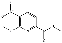 2-Pyridinecarboxylic acid, 6-methoxy-5-nitro-, methyl ester Structure