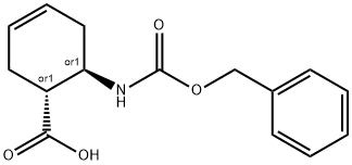 3-Cyclohexene-1-carboxylic acid, 6-[[(phenylmethoxy)carbonyl]amino]-, (1R,6R)-rel- Structure