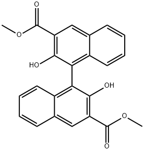 [1,1'-Binaphthalene]-3,3'-dicarboxylic acid, 2,2'-dihydroxy-, 3,3'-dimethyl ester Structure