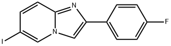 Imidazo[1,2-a]pyridine, 2-(4-fluorophenyl)-6-iodo- 구조식 이미지