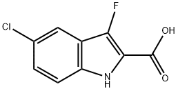 1H-Indole-2-carboxylic acid, 5-chloro-3-fluoro- Structure