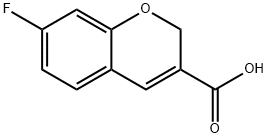 2H-1-Benzopyran-3-carboxylic acid, 7-fluoro- 구조식 이미지