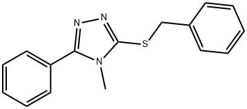 4H-1,2,4-Triazole, 4-methyl-3-phenyl-5-[(phenylmethyl)thio]- Structure