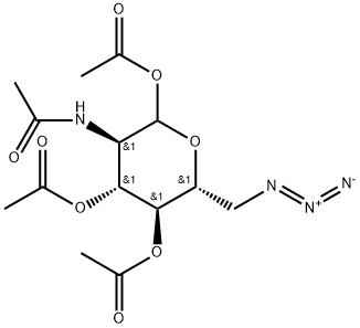 2-acetamido-6-azido-2,6-dideoxy-1,3,4-triacetate-D-Glucopyranose Structure