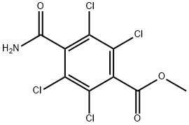 Benzoic acid, 4-(aminocarbonyl)-2,3,5,6-tetrachloro-, methyl ester 구조식 이미지