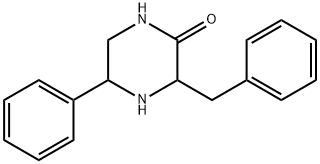 2-Piperazinone, 5-phenyl-3-(phenylmethyl)- 구조식 이미지