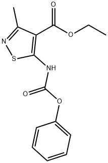 4-Isothiazolecarboxylic acid, 3-methyl-5-[(phenoxycarbonyl)amino]-, ethyl ester Structure