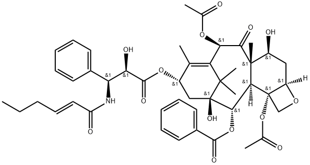 N-Debenzoyl-N-[(3E)-hex-3-enoyl]paclitaxel 구조식 이미지