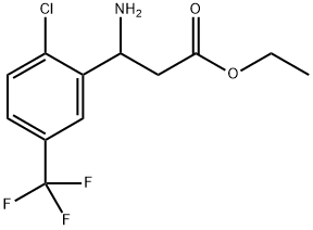 Benzenepropanoic acid, β-amino-2-chloro-5-(trifluoromethyl)-, ethyl ester Structure