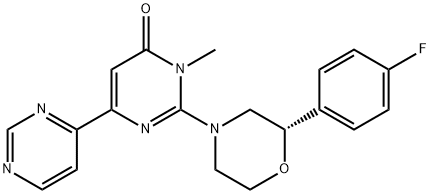 [4,4'-Bipyrimidin]-6(1H)-one, 2-[(2S)-2-(4-fluorophenyl)-4-morpholinyl]-1-methyl- 구조식 이미지