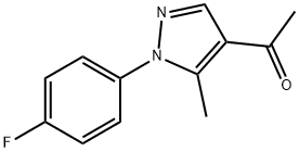 Ethanone, 1-[1-(4-fluorophenyl)-5-methyl-1H-pyrazol-4-yl]- Structure