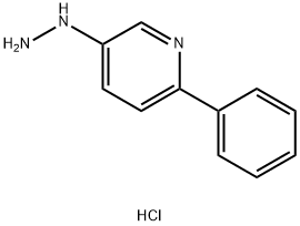 5-Hydrazino-2-phenylpyridine hydrochloride Structure