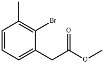 Benzeneacetic acid, 2-bromo-3-methyl-, methyl ester 구조식 이미지