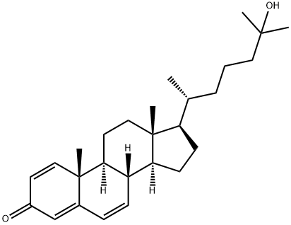 25-Hydroxycholesta-1,4,6-trien-3-one 구조식 이미지