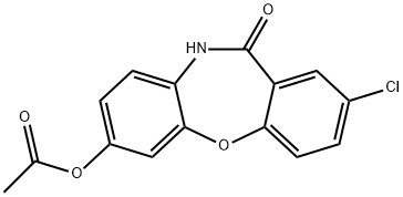 7-(Acetyloxy)-2-chloro-dibenz[b,f][1,4]oxazepin-11(10H)-one Structure