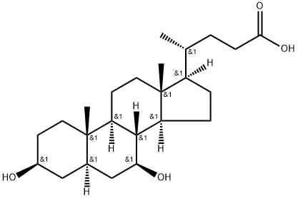 3b,7b-dihydroxy-5a-cholinic acid 구조식 이미지