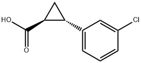 (1S,2S)-2-(3-CHLOROPHENYL)CYCLOPROPANE-1-CARBOXYLIC ACID 구조식 이미지