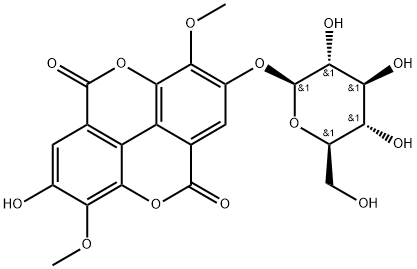 3,8-Di-O-Methylellagic acid 2-O-glucoside Structure
